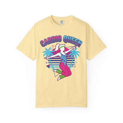 Cardio Queen Retro 80s Aerobics Graphic Tee | Vintage Workout Shirt Women