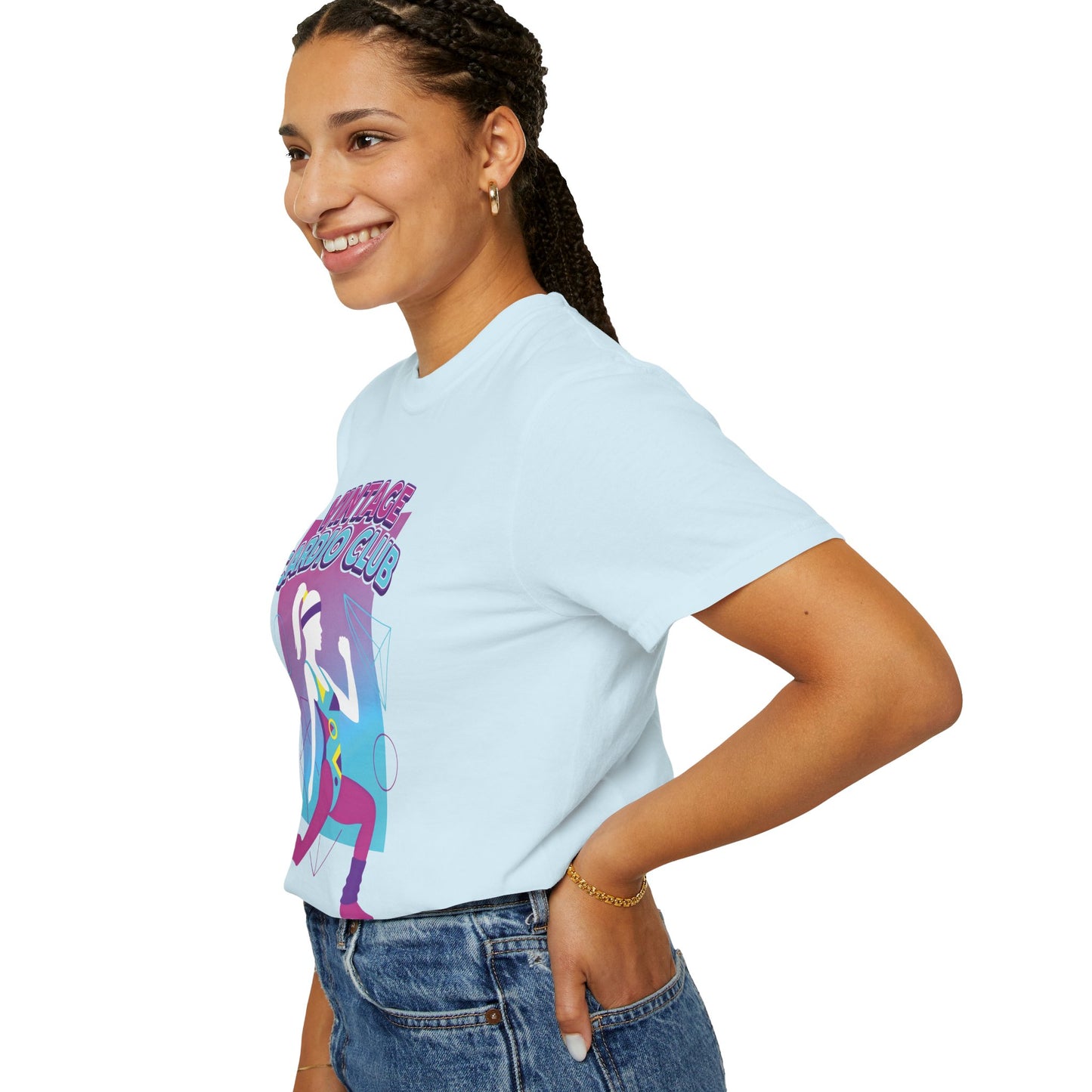 Vintage Cardio Club Retro 80s Lunge Graphic Tee | Workout Shirt Women