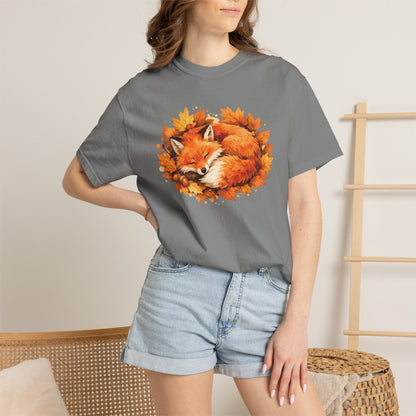 Sleeping Fox Watercolor Graphic Tee | Cozy Woodland Animal Shirt | Nature Lover Gift