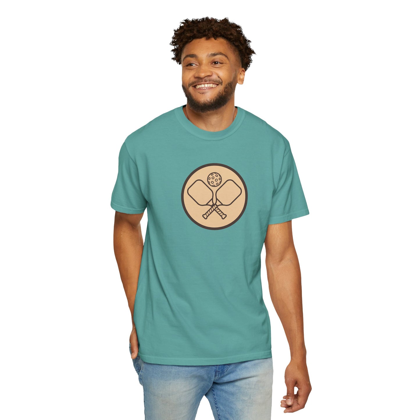 Vintage Pickleball Badge Tee Pickler Crest Minimalist Unisex Shirt