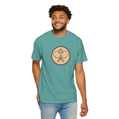 Vintage Pickleball Badge Tee Pickler Crest Minimalist Unisex Shirt