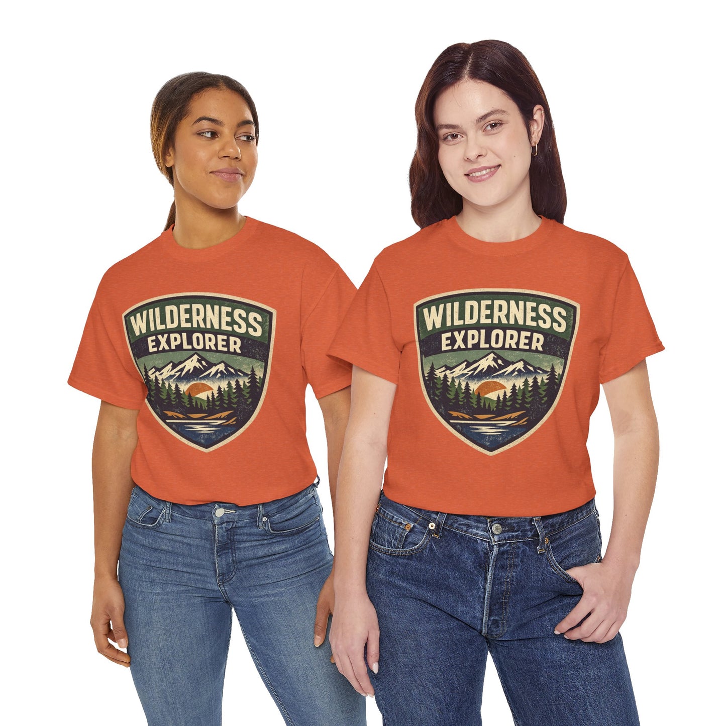 Wilderness Explorer Shield badge Tee | Retro Outdoor Adventure design | Hiking