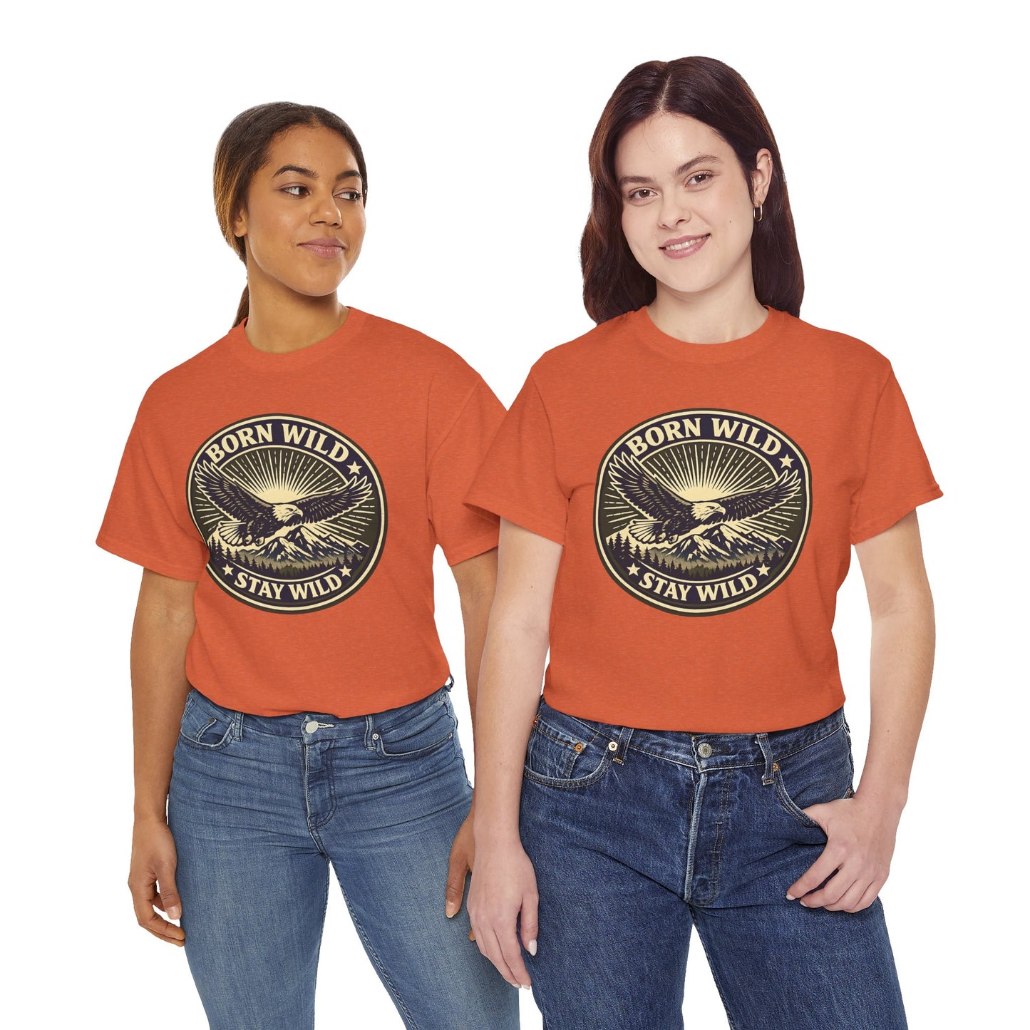 Eagle Ranger Patch Graphic Tee | Mid-Century Outdoor Shirt | Born Wild Stay Wild Unisex