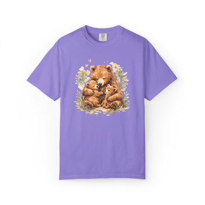 Mother Bear and Cubs Watercolor Tee | Wildlife Art Shirt | Mother Nature Gift | Unisex