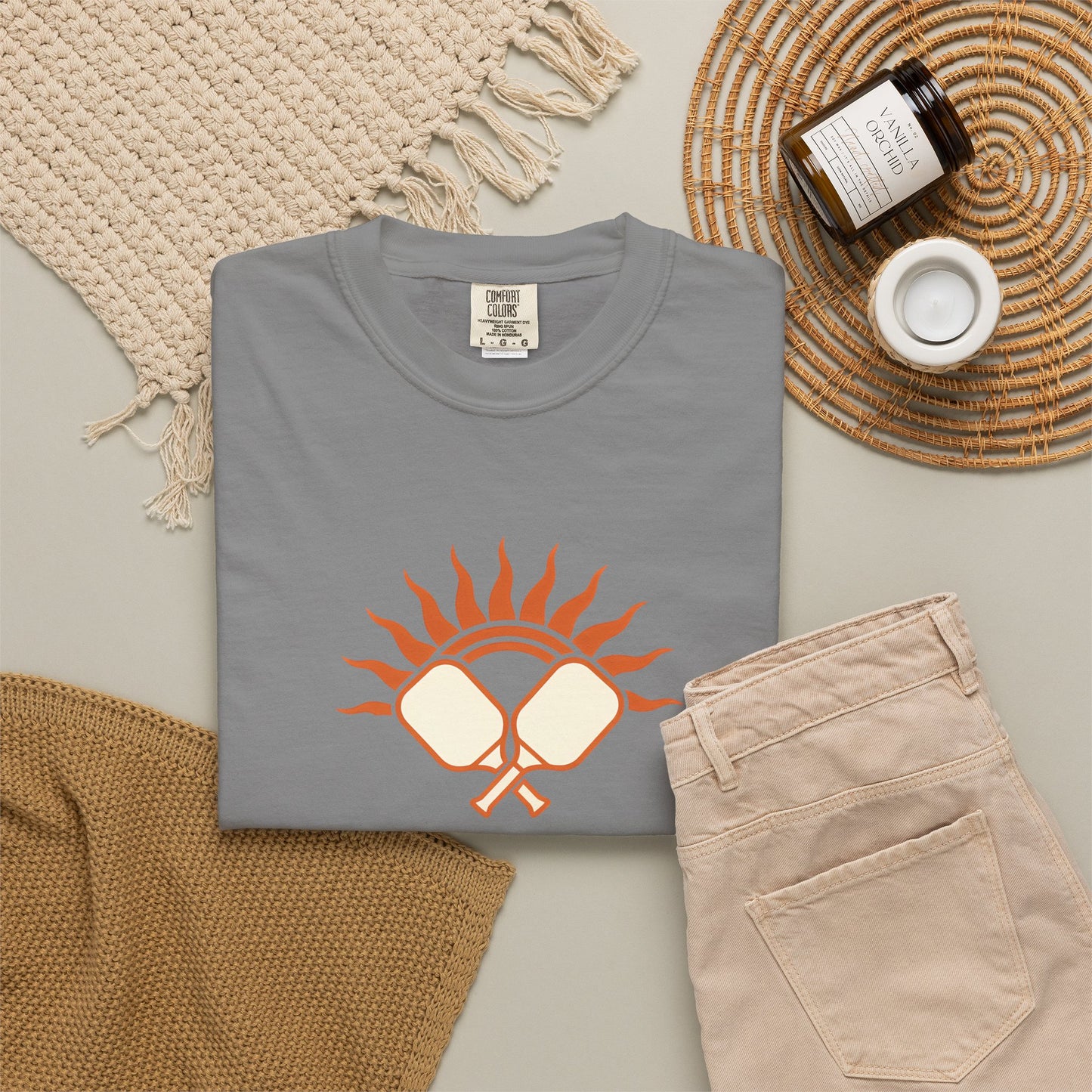 Pickleball Sun Badge Tee Pickler Vintage Minimalist Unisex Shirt