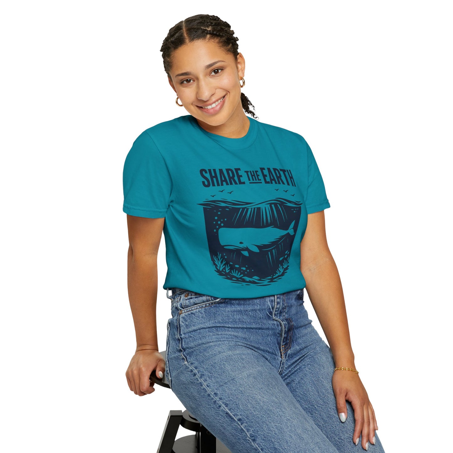 Whale Conservation Tee | Share the Earth Graphic Shirt | Ocean Wildlife Gift | Unisex