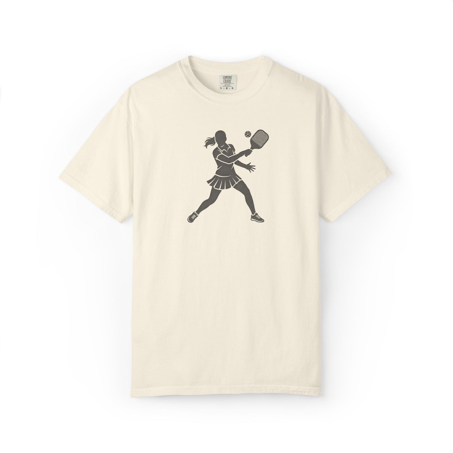 Pickleball Female Silhouette Icon Tee Minimalist Pickler Graphic Women T-Shirt