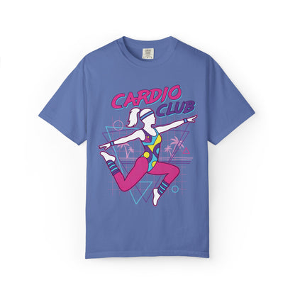 Cardio Club Retro 80s Grid Aerobics Graphic Tee | Vintage Gym Shirt Women