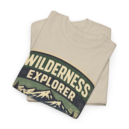 Wilderness Explorer Shield badge Tee | Retro Outdoor Adventure design | Hiking