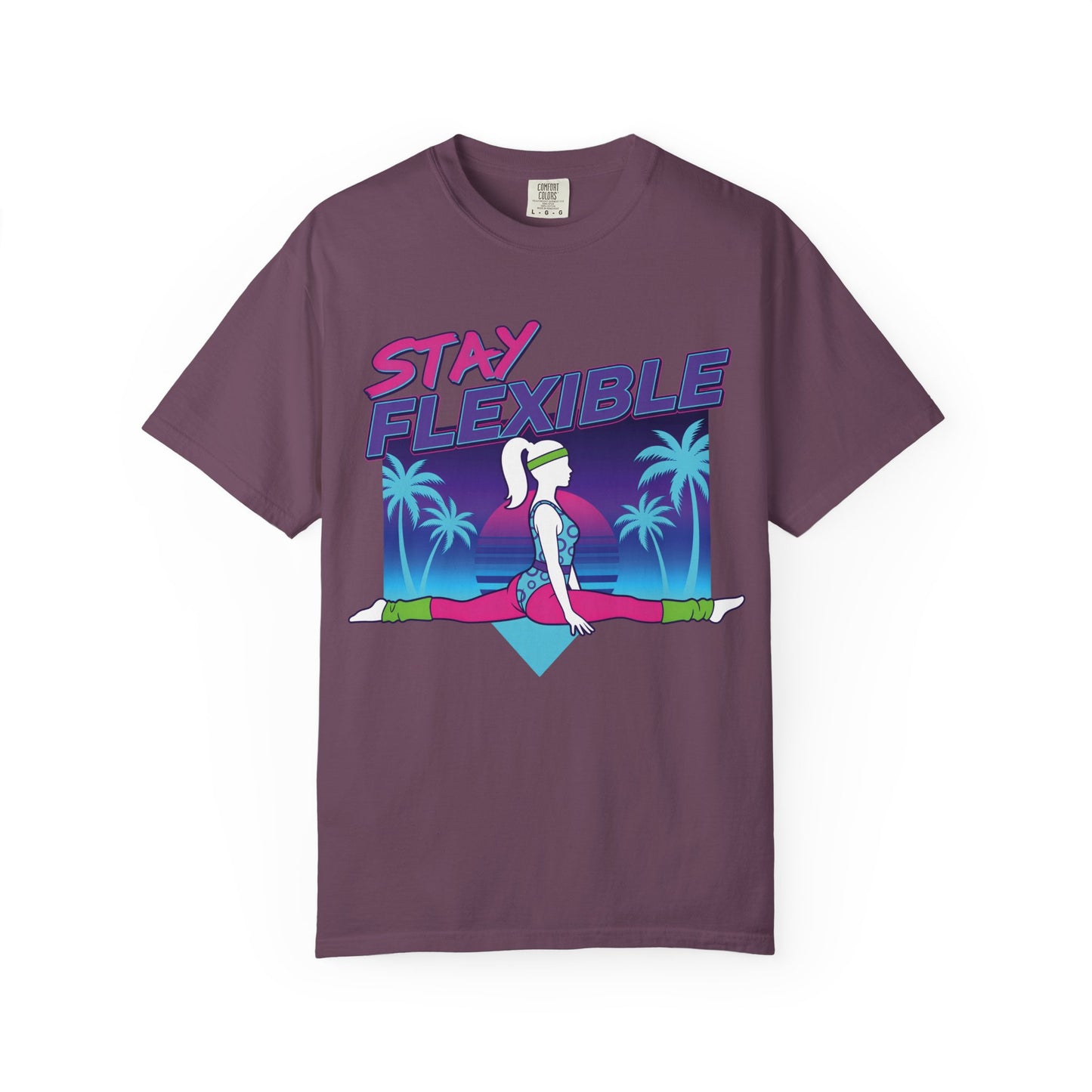 Stay Flexible Retro 80s Splits Aerobics Tee | Vintage Gym Shirt Women