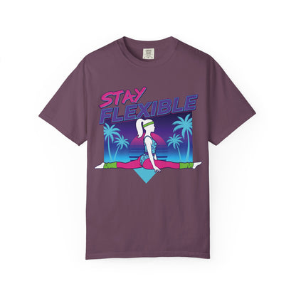 Stay Flexible Retro 80s Splits Aerobics Tee | Vintage Gym Shirt Women