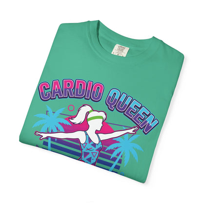 Cardio Queen Retro 80s Aerobics Graphic Tee | Vintage Workout Shirt Women