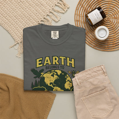 Earth Belongs to Everyone Earth Day Tee | Conservation Art Shirt | Wildlife Gift
