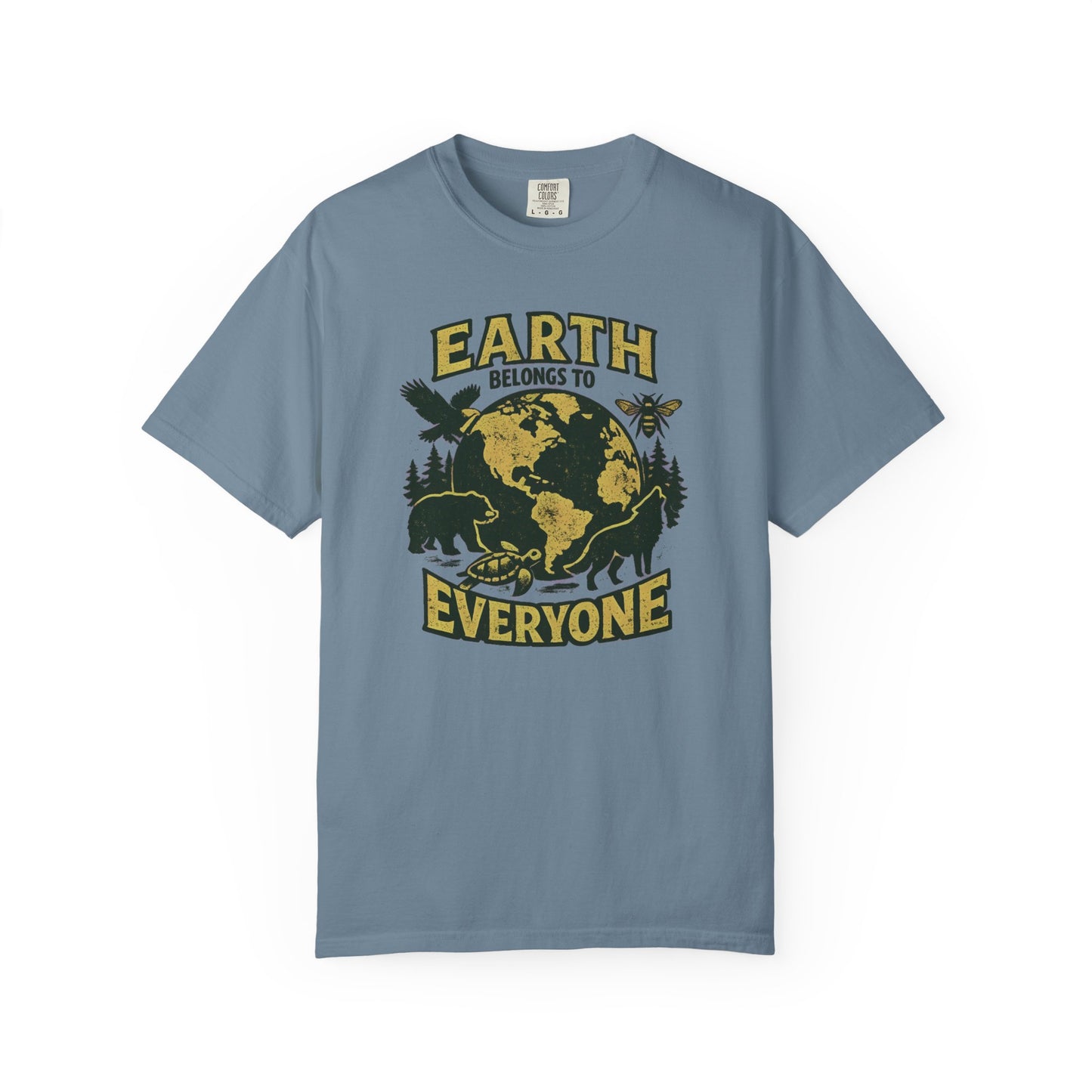 Earth Belongs to Everyone Earth Day Tee | Conservation Art Shirt | Wildlife Gift