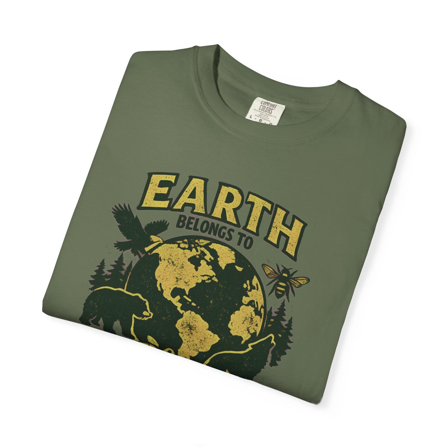 Earth Belongs to Everyone Earth Day Tee | Conservation Art Shirt | Wildlife Gift