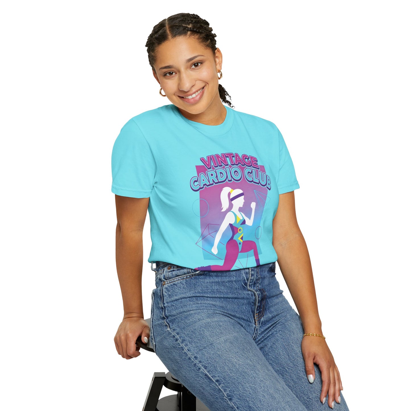 Vintage Cardio Club Retro 80s Lunge Graphic Tee | Workout Shirt Women