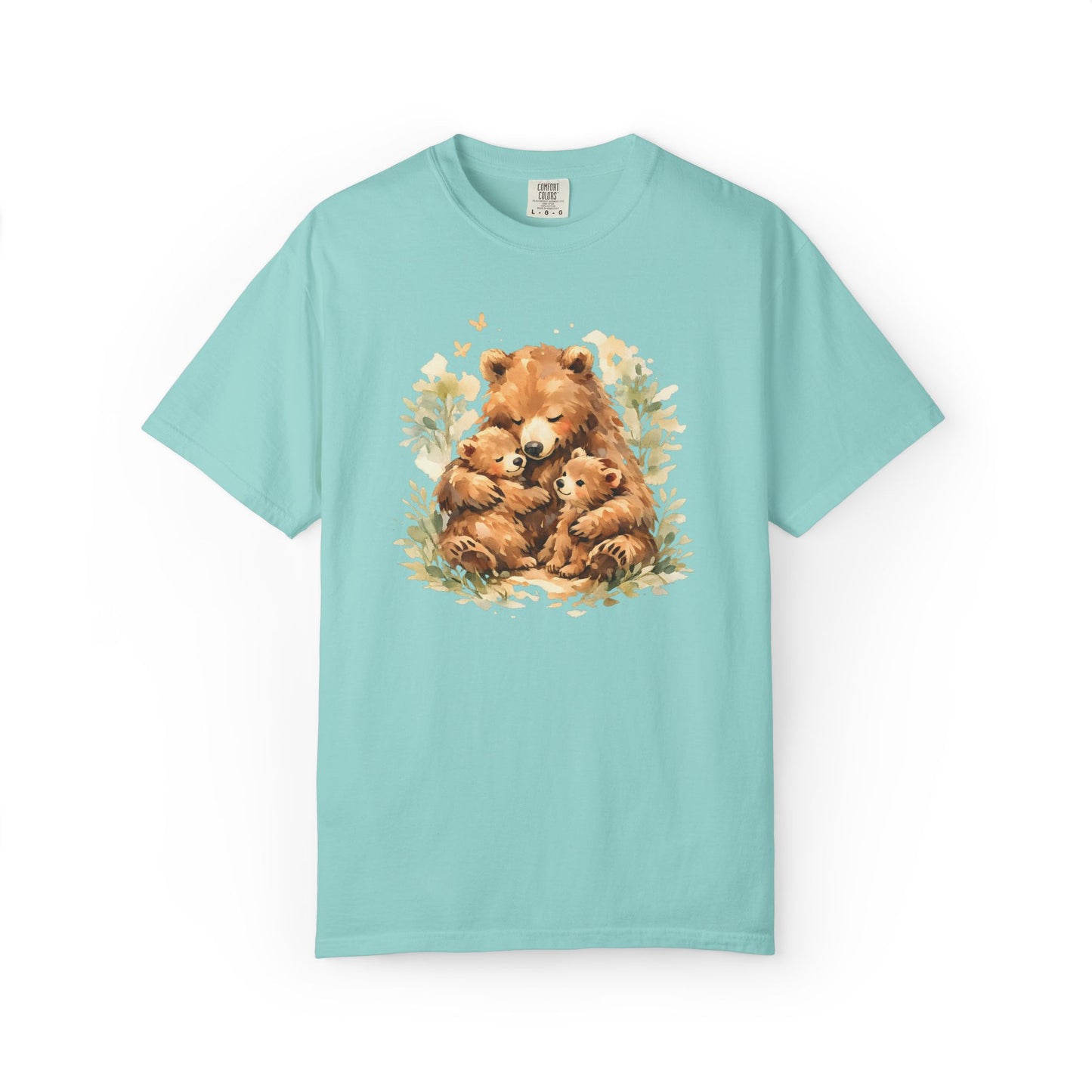 Mother Bear and Cubs Watercolor Tee | Wildlife Art Shirt | Mother Nature Gift | Unisex