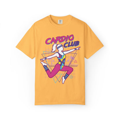 Cardio Club Retro 80s Grid Aerobics Graphic Tee | Vintage Gym Shirt Women