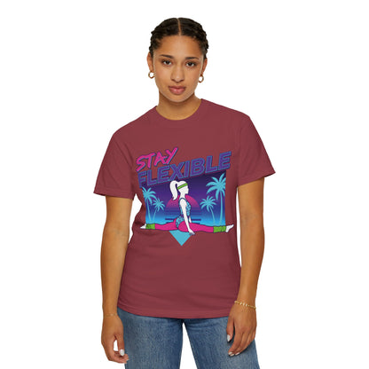 Stay Flexible Retro 80s Splits Aerobics Tee | Vintage Gym Shirt Women