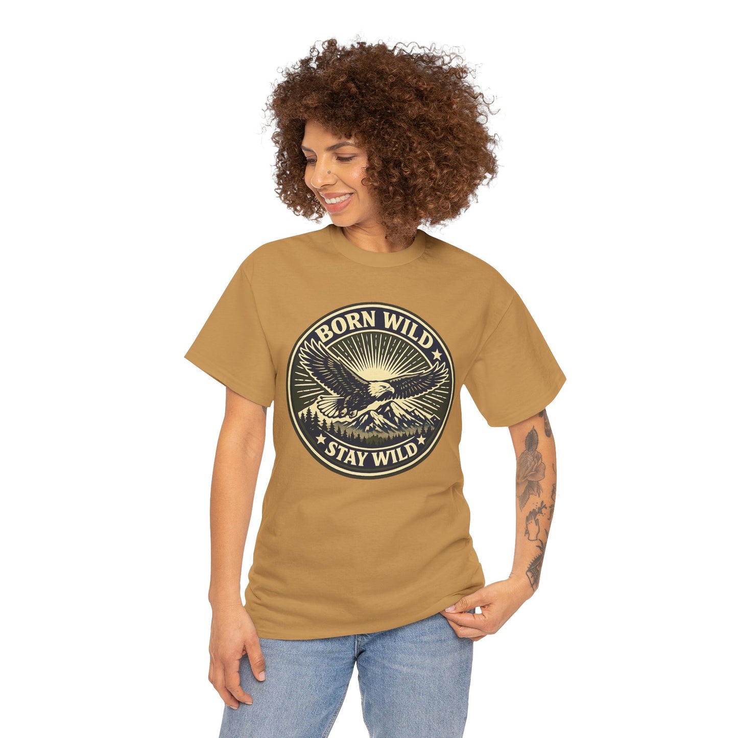Eagle Ranger Patch Graphic Tee | Mid-Century Outdoor Shirt | Born Wild Stay Wild Unisex