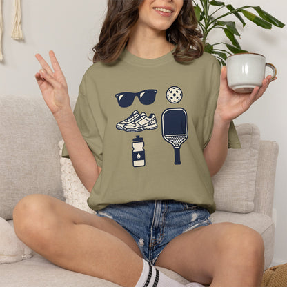 Pickleball Essentials Icon Tee Minimalist Pickler Sport Unisex Graphic Shirt