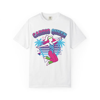 Cardio Queen Retro 80s Aerobics Graphic Tee | Vintage Workout Shirt Women