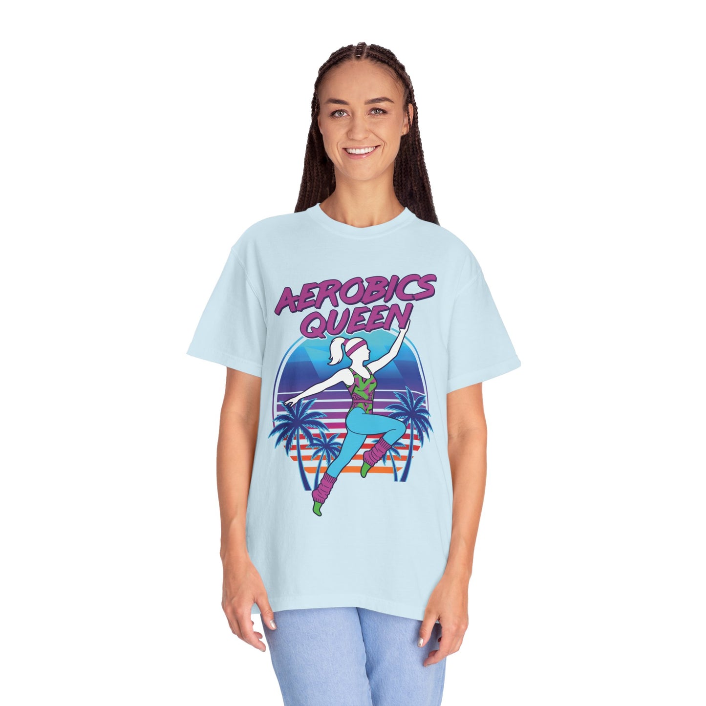 Aerobics Queen Retro 80s Dance Graphic Tee | Vintage Workout Shirt Women