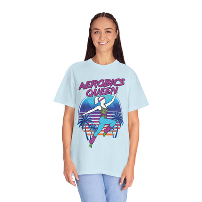 Aerobics Queen Retro 80s Dance Graphic Tee | Vintage Workout Shirt Women