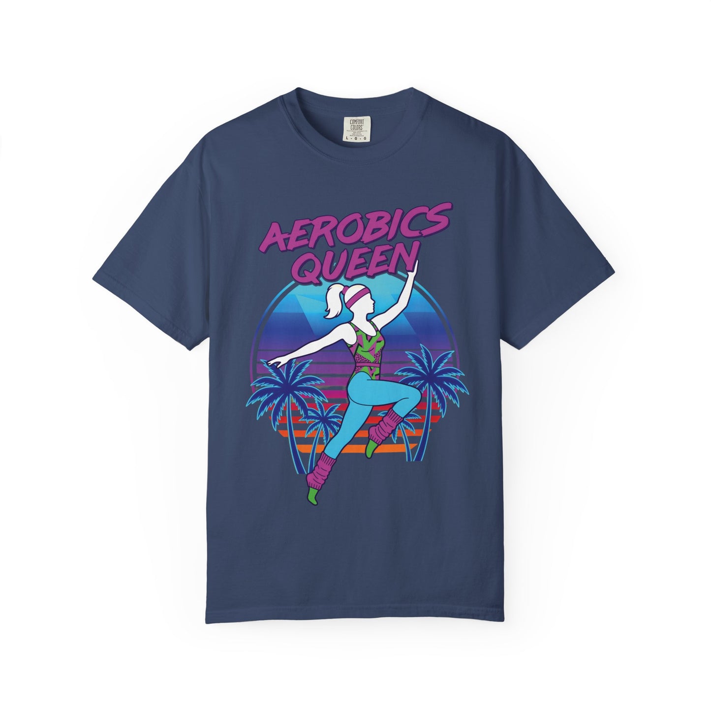 Aerobics Queen Retro 80s Dance Graphic Tee | Vintage Workout Shirt Women