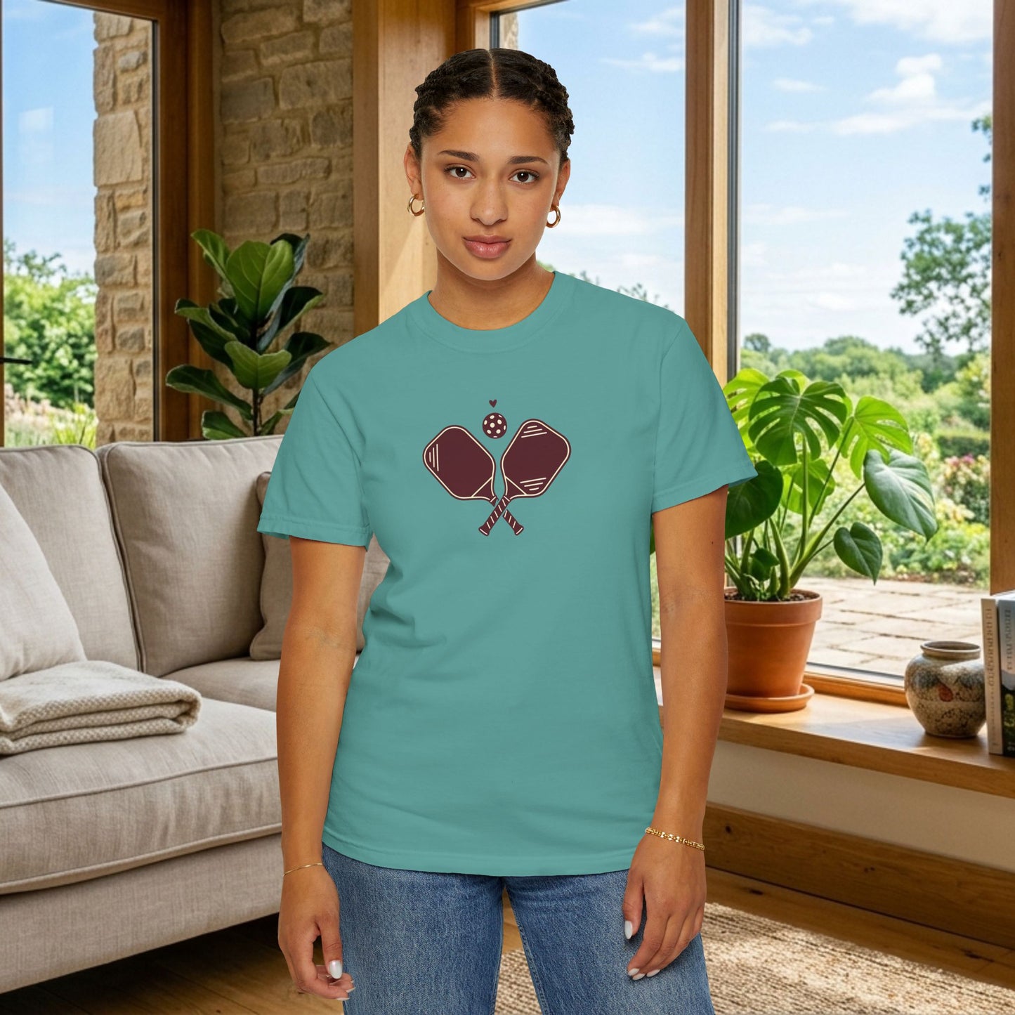 Pickleball Heart Icon Tee Pickler Love Minimalist Graphic Unisex Shirt