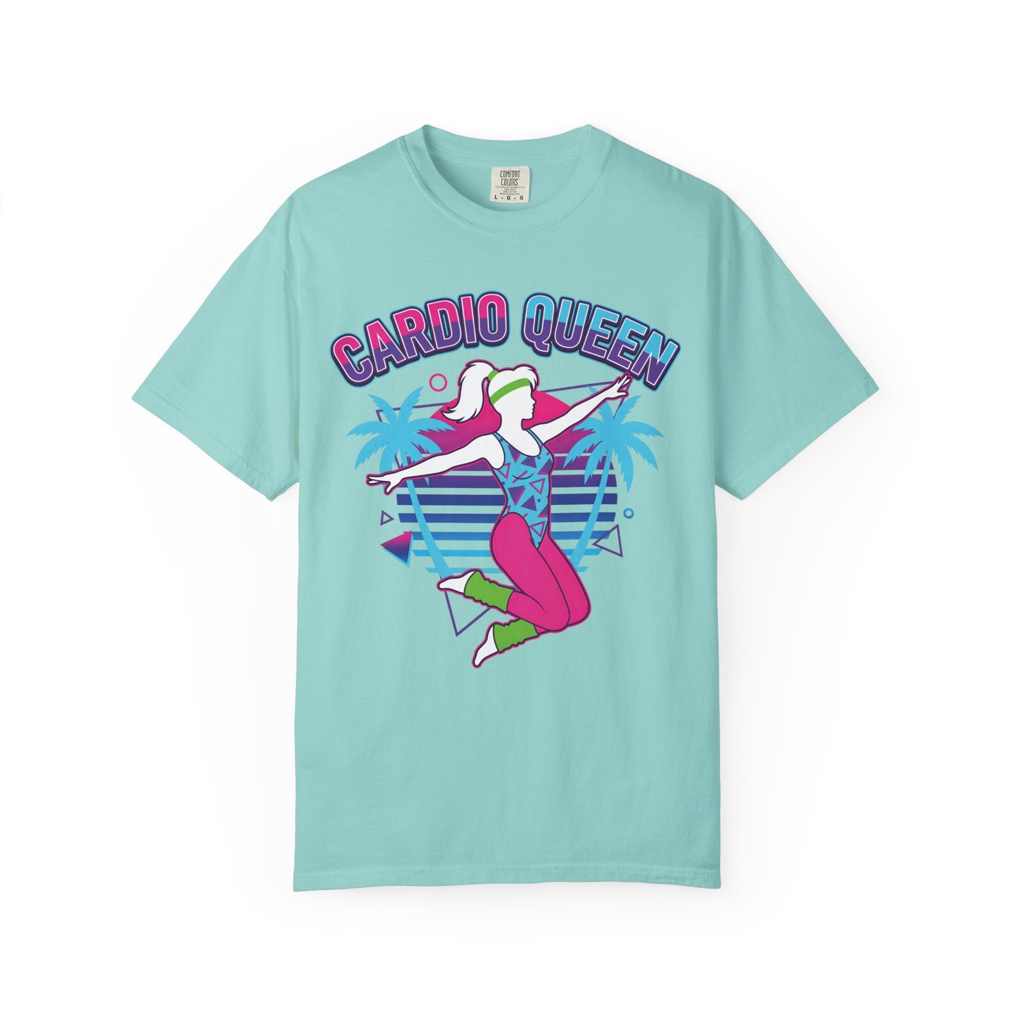 Cardio Queen Retro 80s Aerobics Graphic Tee | Vintage Workout Shirt Women