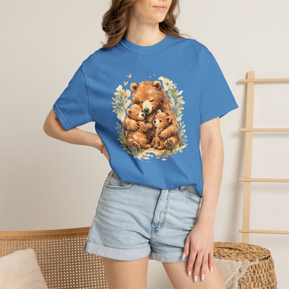 Mother Bear and Cubs Watercolor Tee | Wildlife Art Shirt | Mother Nature Gift | Unisex