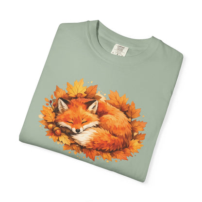 Sleeping Fox Watercolor Graphic Tee | Cozy Woodland Animal Shirt | Nature Lover Gift