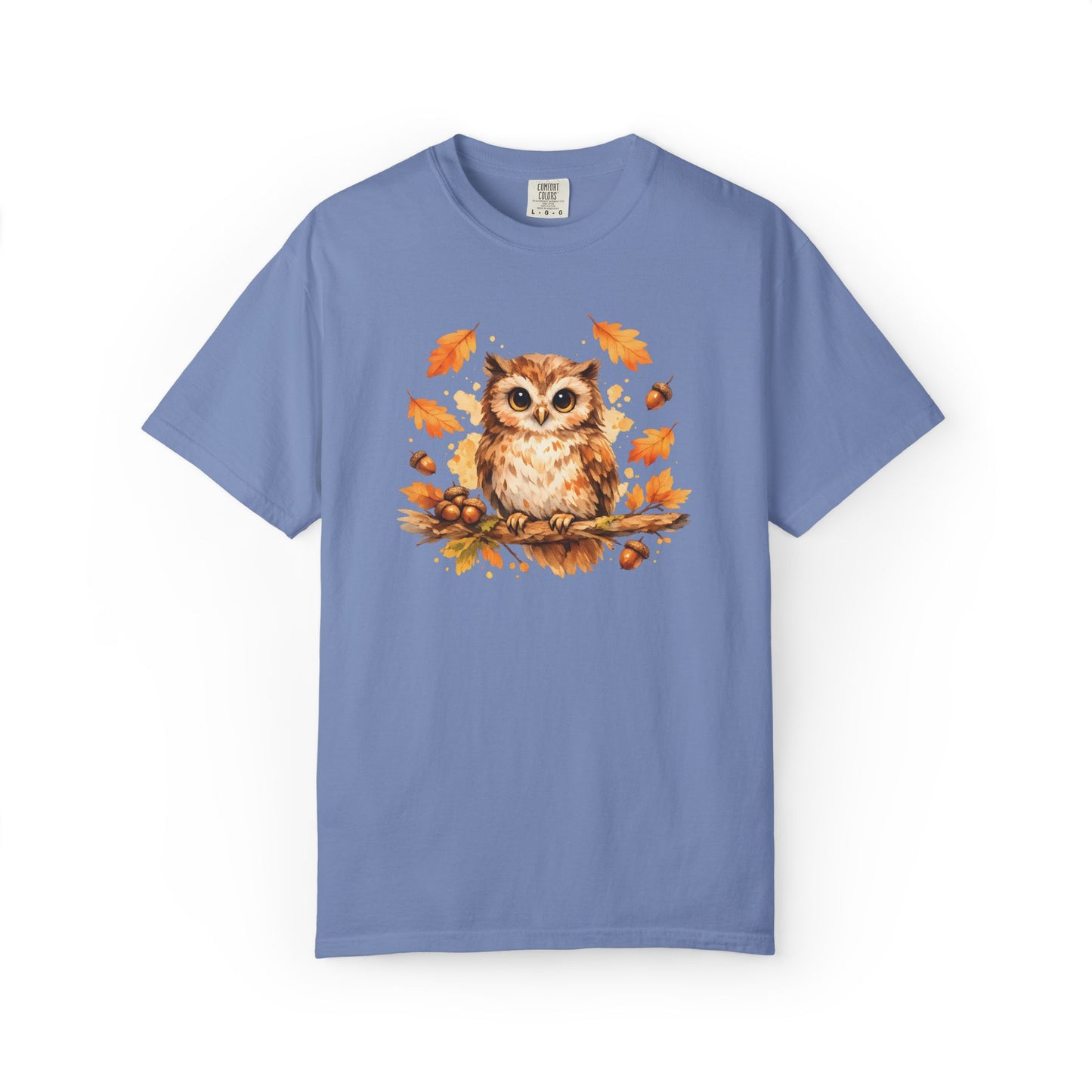 Watercolor Owl Graphic Tee | Autumn Wildlife Art Shirt | Owl Lover Gift