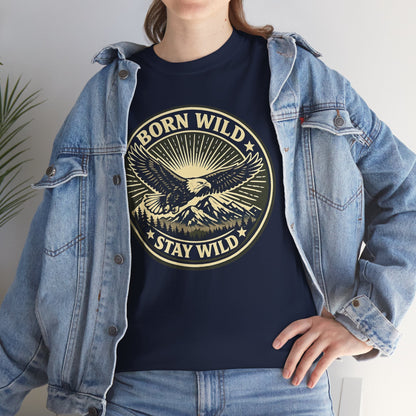 Eagle Ranger Patch Graphic Tee | Mid-Century Outdoor Shirt | Born Wild Stay Wild Unisex