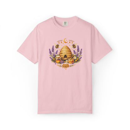 Beehive Honey and Lavender Tee | Vintage Nature Art Shirt | Botanical Garden Gift