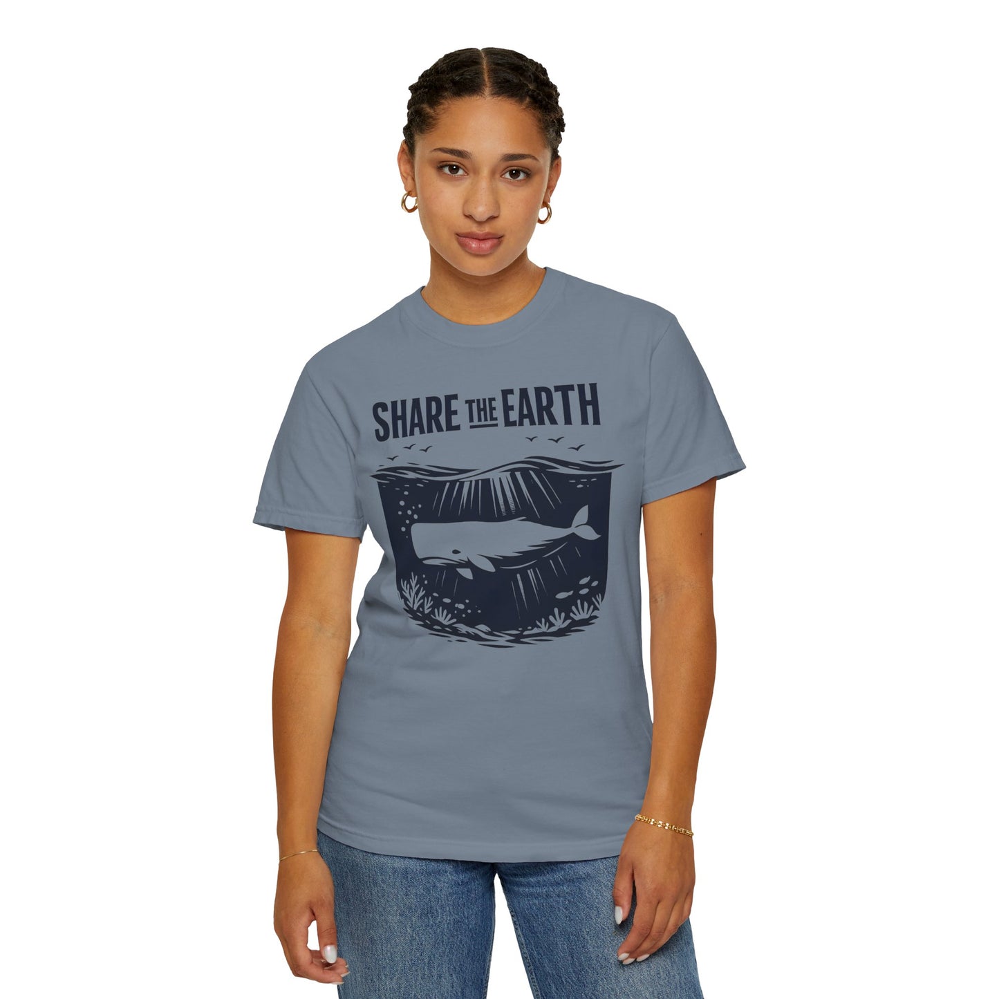 Whale Conservation Tee | Share the Earth Graphic Shirt | Ocean Wildlife Gift | Unisex