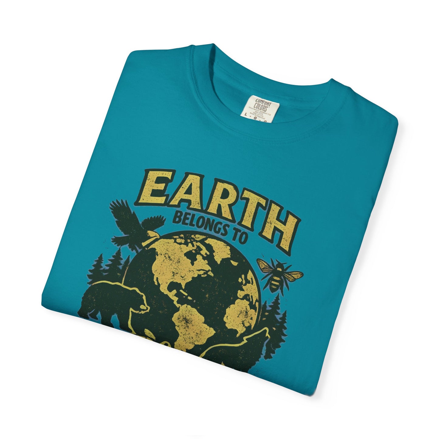 Earth Belongs to Everyone Earth Day Tee | Conservation Art Shirt | Wildlife Gift