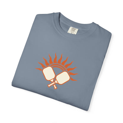 Pickleball Sun Badge Tee Pickler Vintage Minimalist Unisex Shirt