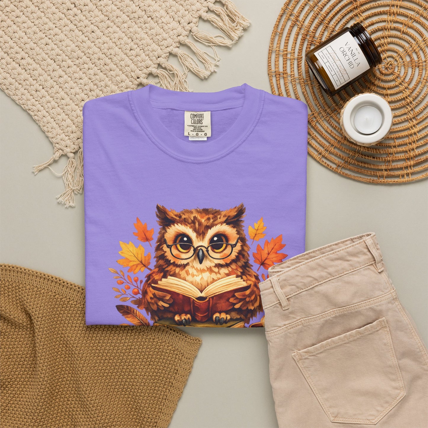 Wise Owl Watercolor Humor Tee | Book Lover Nature Shirt | Whimsical Wildlife Gift