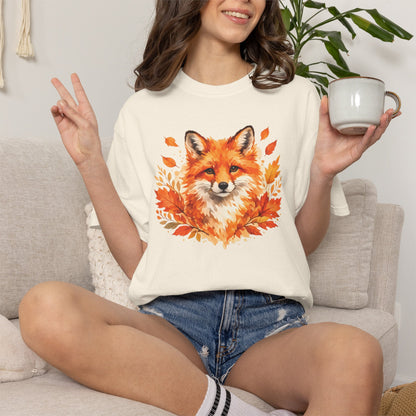 Watercolor Fox Graphic Tee | Autumn Wildlife Art Shirt | Nature Lover Gift | Unisex