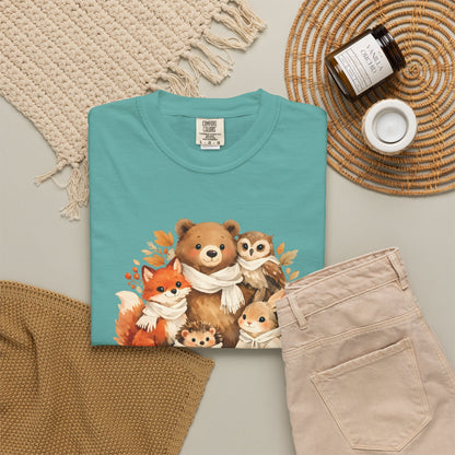 Woodland Friends Watercolor Tee | Forest Animal Gift Shirt | Wildlife Art | Nature Lover