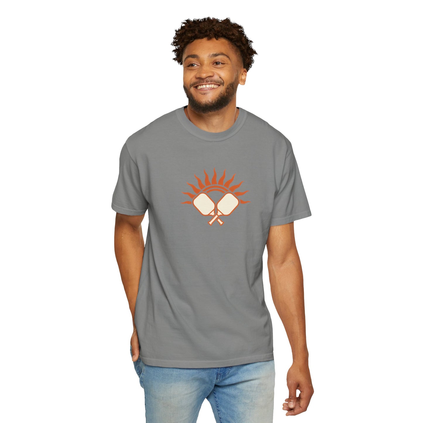 Pickleball Sun Badge Tee Pickler Vintage Minimalist Unisex Shirt