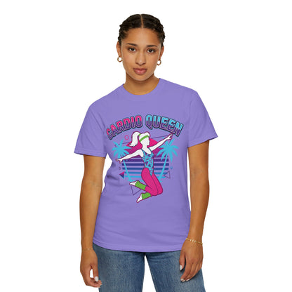 Cardio Queen Retro 80s Aerobics Graphic Tee | Vintage Workout Shirt Women