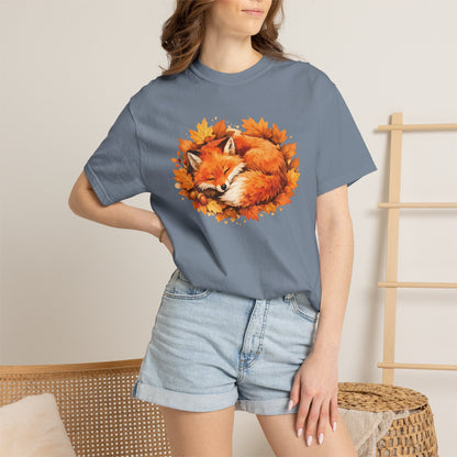 Sleeping Fox Watercolor Graphic Tee | Cozy Woodland Animal Shirt | Nature Lover Gift