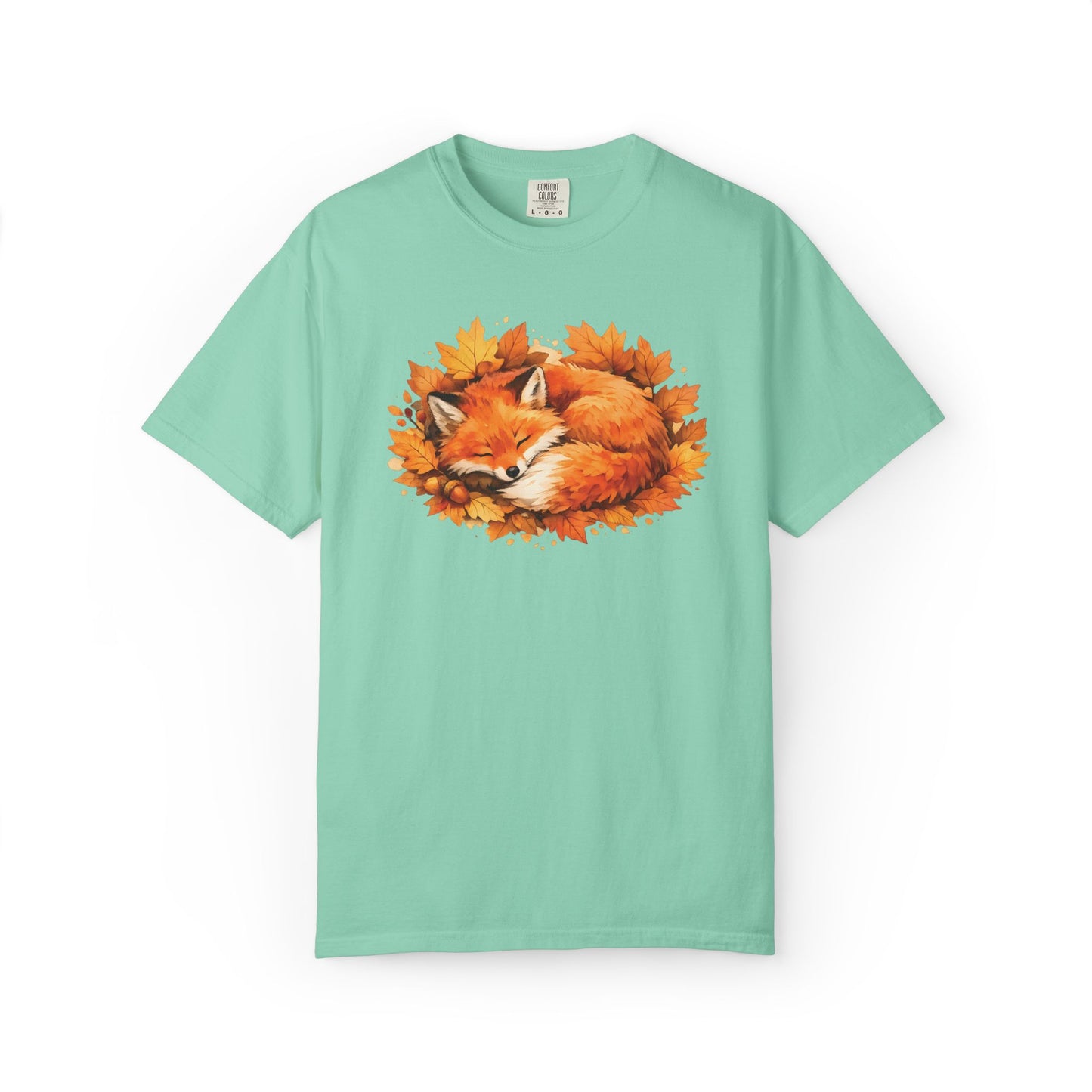 Sleeping Fox Watercolor Graphic Tee | Cozy Woodland Animal Shirt | Nature Lover Gift