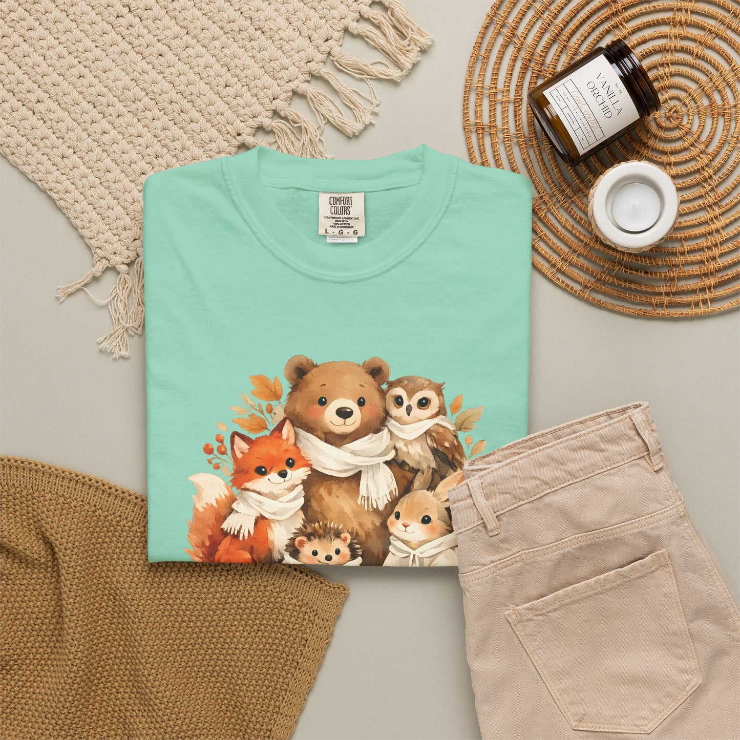 Woodland Friends Watercolor Tee | Forest Animal Gift Shirt | Wildlife Art | Nature Lover