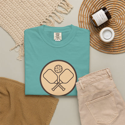 Vintage Pickleball Badge Tee Pickler Crest Minimalist Unisex Shirt