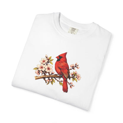 Cardinal Botanical Tee | Vintage Bird Art Shirt | Bird Watcher Gift