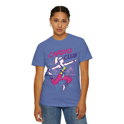Cardio Club Retro 80s Grid Aerobics Graphic Tee | Vintage Gym Shirt Women